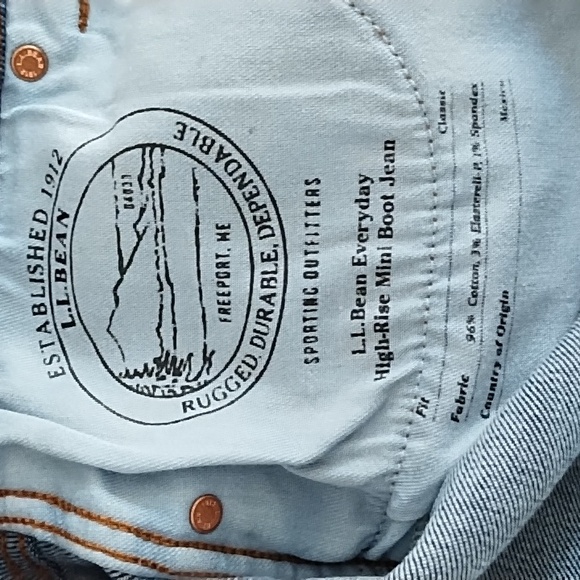 L.L. Bean High Rise Mini Boot Jean - Picture 6 of 8